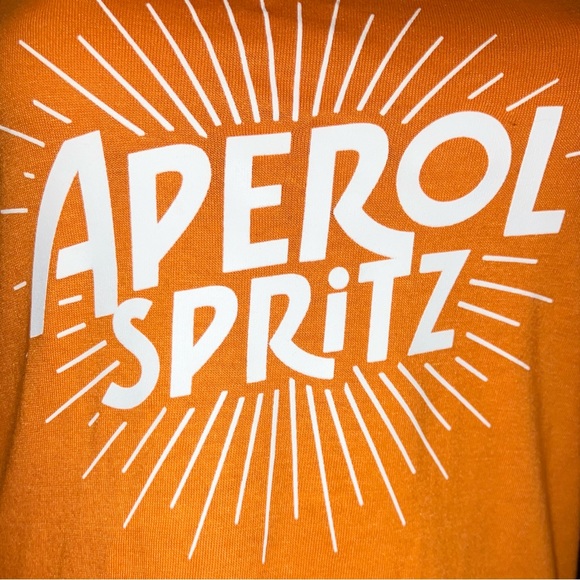 *5 for $25!* Aperol Spritz Orange White Cocktail Tank Top Sunglasses Cotton XS - Picture 6 of 7